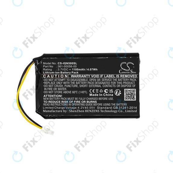 Batteria per Garmin Drive 50 LM, 51LMT, 51LMT-S, DriveSmart 5 LMT, Nüvi 30, 50, 50LM, 52, 52LM, 52LMT, 55, 55LM, 55LMT, 361-00056-00, 361-00056-50, 1100mAh, HQ