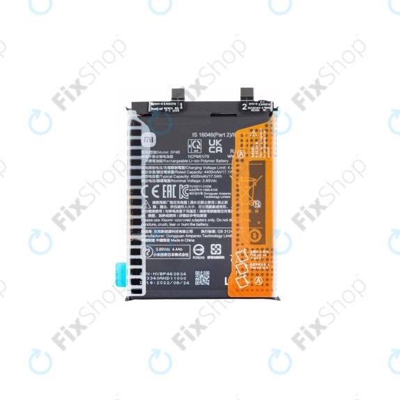 Batteria per Xiaomi 12, 12X, BP46, 460200009C1G, 4500mAh, Genuine Service Pack