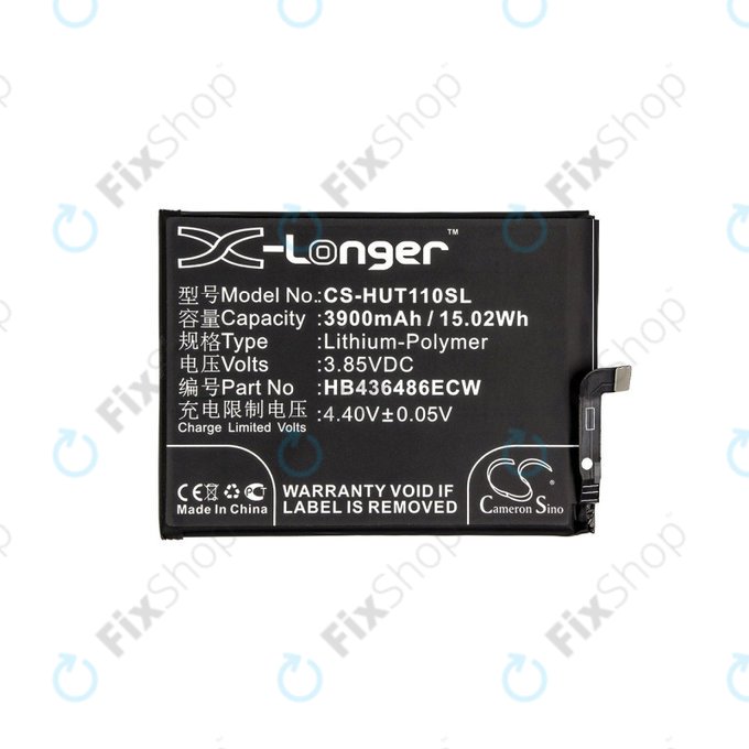 Batteria per Huawei Mate 10 Lite, Honor View 20, 3900mAh, Li-Pol, 3.85 V, HB436486ECW, HQ