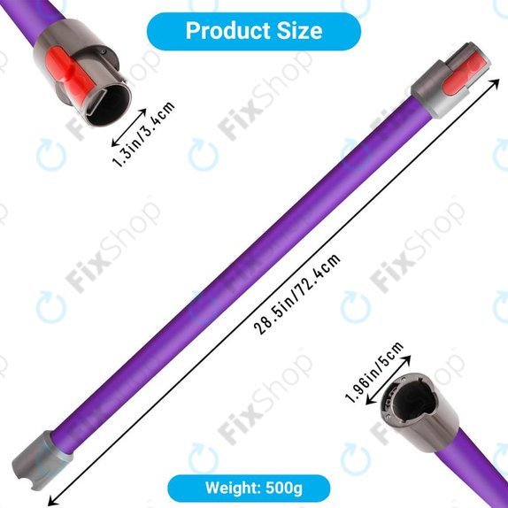 Tubo di aspirazione Purple per Dyson seriess V, Outsize