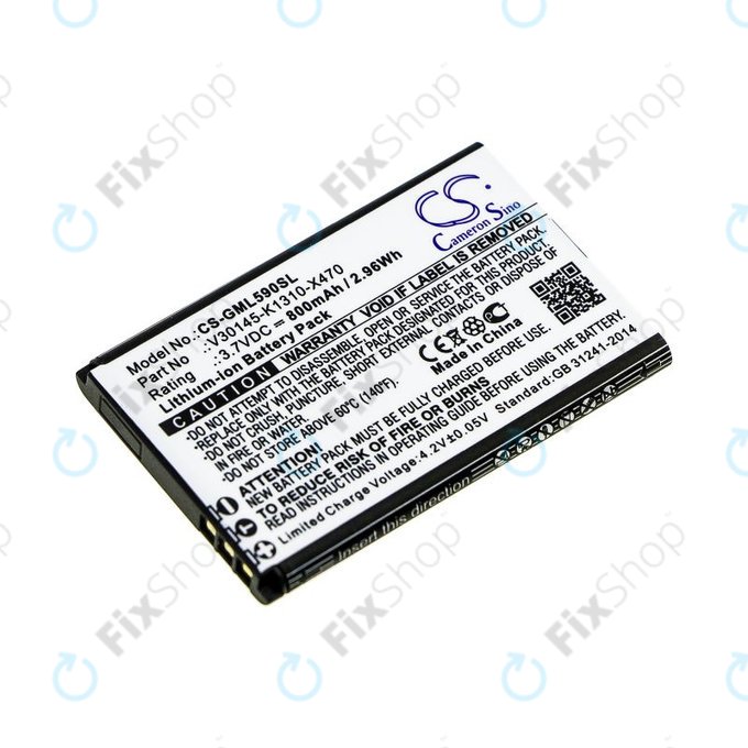 Batteria per Saiet Lumina, Ready, Single, Brondi Amico Favoloso, Gigaset GI390, 590, V30145-K1310-X470, Li-Ion, 3.7V, 800mAh, HQ