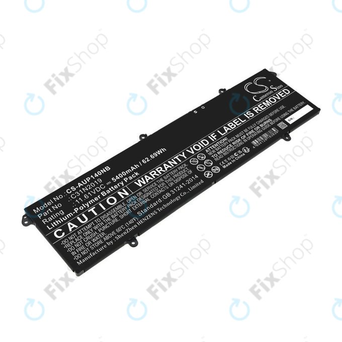 Batteria per Asus VivoBook Pro 14, 14X, 15 OLED, C31N2019, Li-Pol, 5400mAh, 11.61V, HQ
