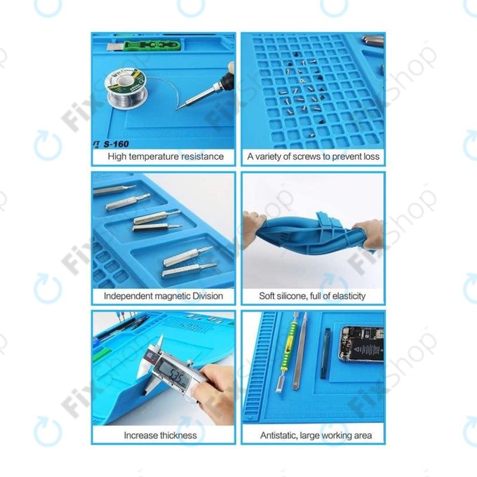 Tappetino in silicone antistatico ESD termoresistente 45 x 30cm