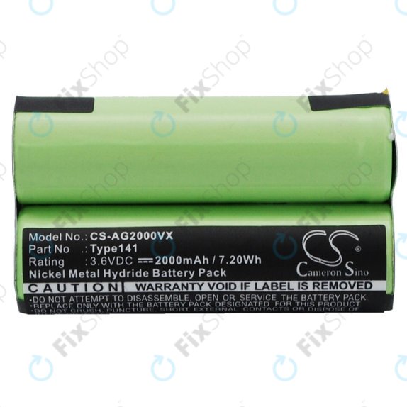 Batteria per AEG Electrolux Junior 2.0, Type141, Ni-MH, 2000mAh, 3.6V, HQ
