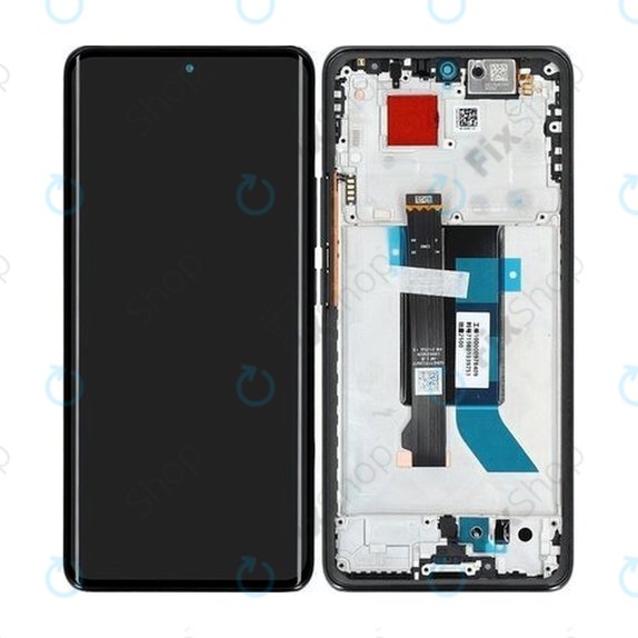 Schermo per Xiaomi Poco X7 24095PCADG, Black, Vetro touch con cornice, 5600010O16P00, Genuine Service Pack