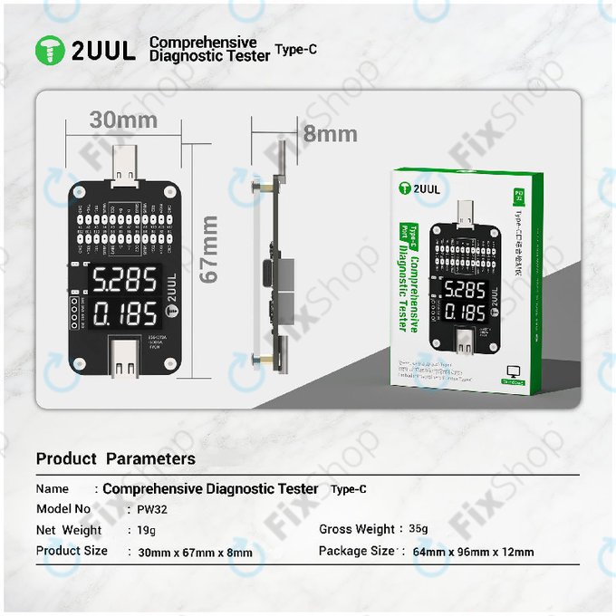 Tester diagnostico completo, 2UUL PW32