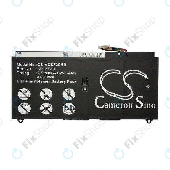 Batteria per Acer Aspire S7, AP13F3N, Li-Pol, 6250mAh, 7.5V, HQ