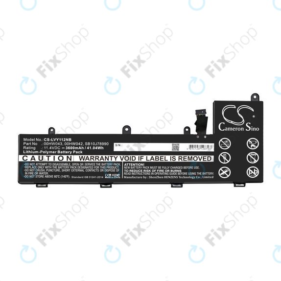 Batteria per Lenovo Yoga 11e, ThinkPad Yoga 11e ChromeBook 20, 00HW043, Li-Pol, 3600mAh, 11.4V, HQ