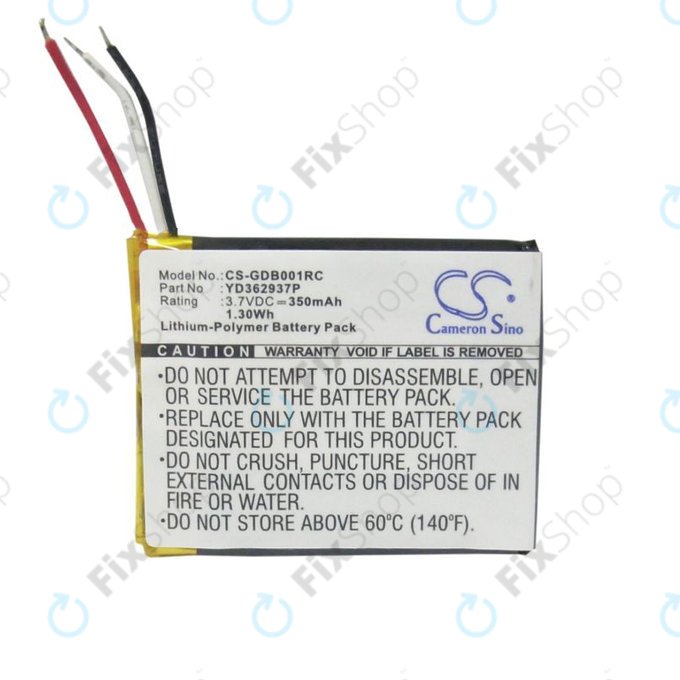 Batteria per GoPro Wifi Remote, YD362937P, Li-Pol, 350mAh, 3.7V, HQ