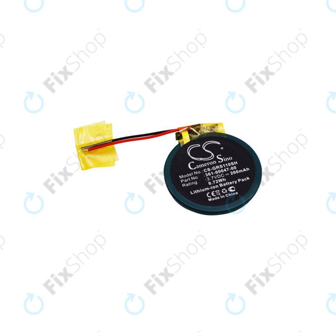 Batteria per Garmin Approach S1, S3 S4 Forerunner 110 210 S1 361-00047-00, Li-Ion, 200mAh, 3.7V, HQ
