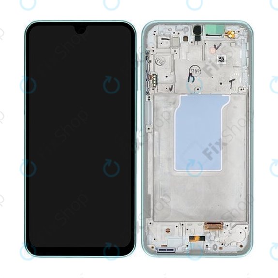 Schermo per Samsung A26 A266E, Mint, Vetro touch con cornice, GH82-37049C, Genuine Service Pack