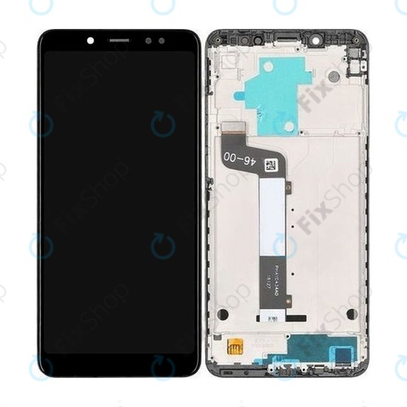 Schermo per Xiaomi Redmi Note 5 Pro, Black, Vetro touch con cornice, 560610027033, Genuine Service Pack