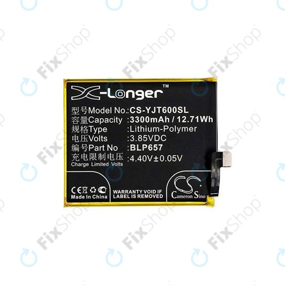 Batteria per OnePlus 6 A6000, A6003, BLP657, 3300mAh, HQ