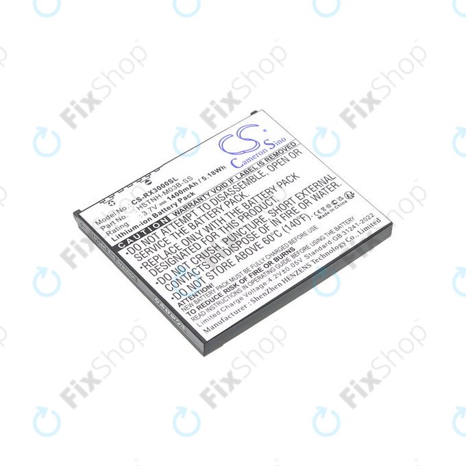Batteria per HP Compaq iPAQ rx3000, rx3115, rx3700, hx2110, hx2790, HSTNH-M03B-SS, Li-Ion, 1400mAh, 3.7V, HQ