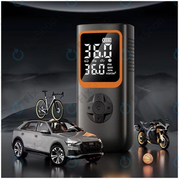 Compressore d'aria elettrico portatile con accessori, 11.1V, 2000mAh