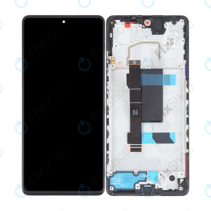 Schermo OLED per Xiaomi Redmi Note 12 Pro 5G, Midnight Black, Vetro touch con cornice