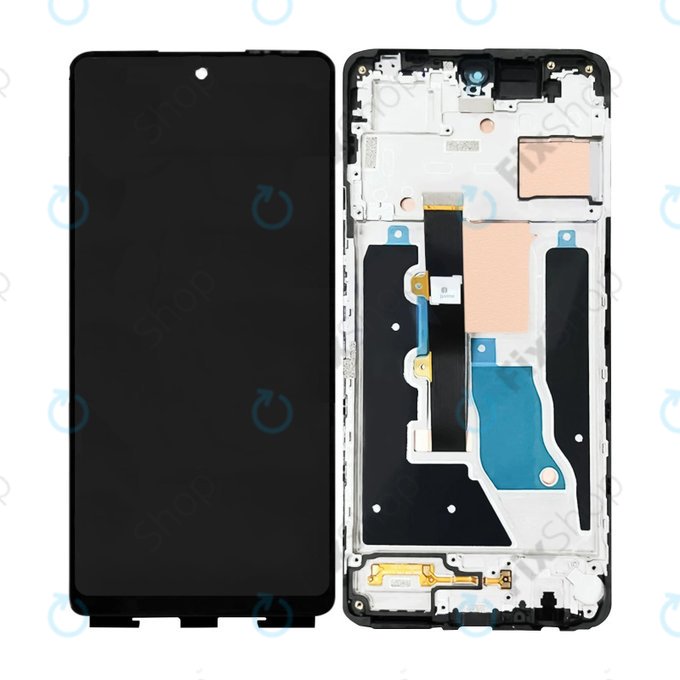 Schermo per Infinix Note 30 VIP, Magic Black, Vetro touch con cornice