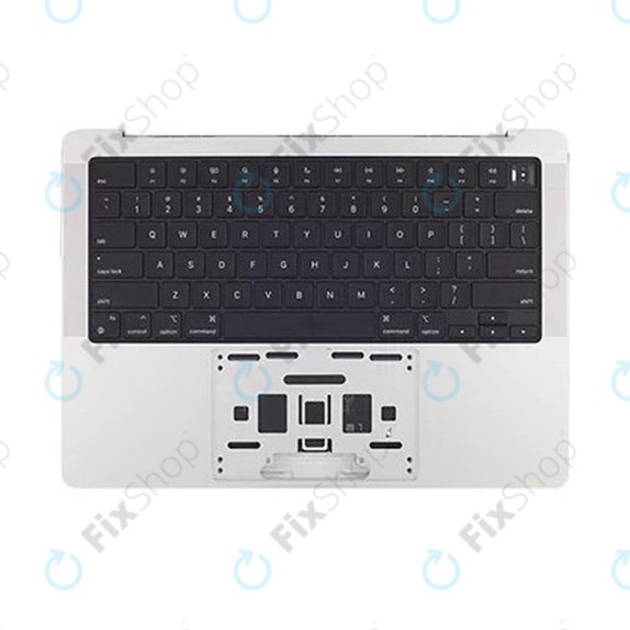 Top case con tastiera US e batteria per MacBook Pro 14", A2442 (2021), A2779 (2023), Silver, 661-21973, Genuine Apple