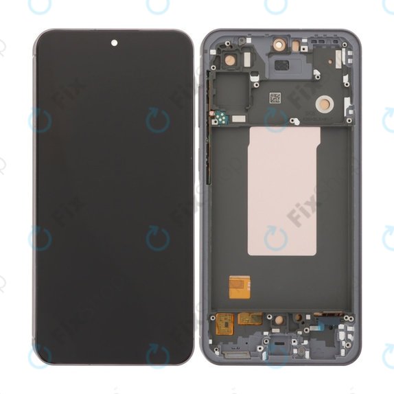 Schermo per Samsung A56 A566E, Awesome Graphite, Vetro touch con cornice