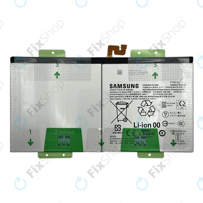 Batteria per Samsung Galaxy Tab S10 Ultra X920, X926B, EB-BX926ABE, GH82-35940A, 11200mAh, Genuine Service Pack