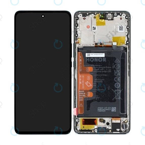 Schermo LCD per Honor Magic6 Lite, Green, Vetro touch con cornice e batteria, 0235AHHQ, 0235AHHV, Genuine Service Pack