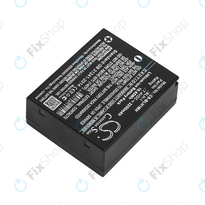 Batteria per Olympus E-M1, BLH-1, Li-Ion, 2250mAh, 7.4V, HQ