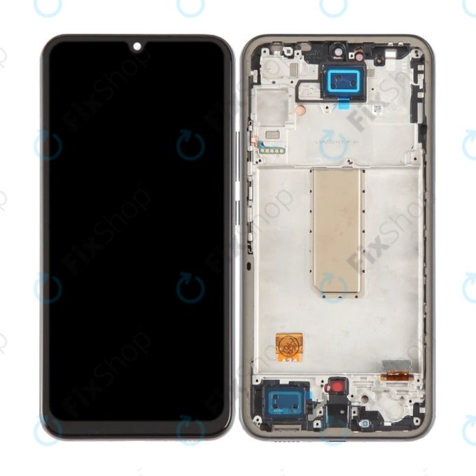 Schermo OLED per Samsung A34 5G A346B, Black, Vetro touch con cornice