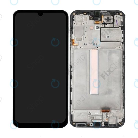 Schermo per Samsung A25 A256B, Black, Vetro touch con cornice, GH82-33214A, Genuine Service Pack