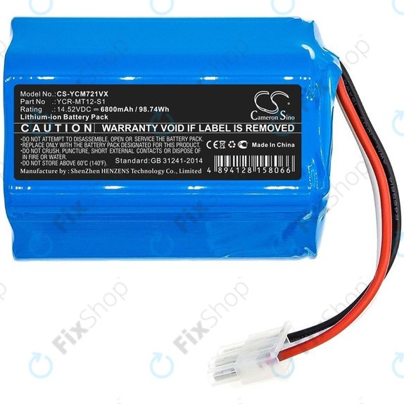Batteria per Miele Scout RX2, RX3 Home Vision, YCR-MT12-S1, Li-Ion, 6800mAh, 14.52V, HQ