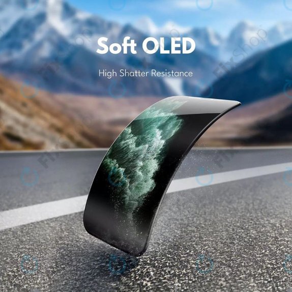 Schermo Soft OLED per iPhone 16e, 17e, Vetro touch con cornice, FixPremium
