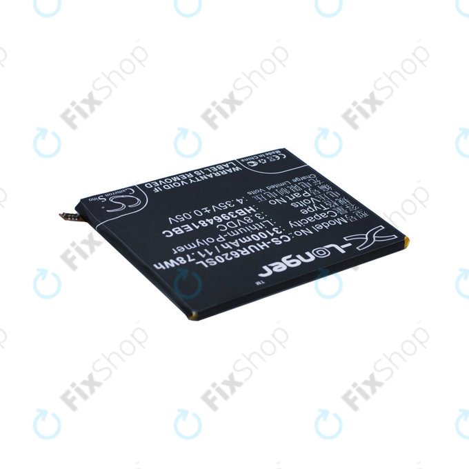 Batteria per Huawei Ascend Y6 2, Honor 5a, Huawei G7 Plus, HB396481EBC, Li-Pol, 3.8V, 3100mAh, HQ