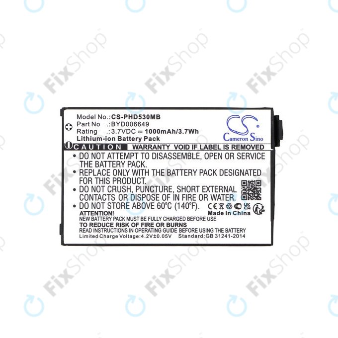 Batteria per Philips Avent Eco SCD535 DECT, BYD001743, Li-Ion, 1000mAh, 3.7V, HQ