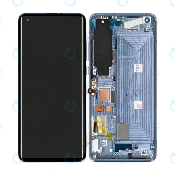 Schermo per Xiaomi Mi 10, Twilight Grey, Vetro touch con cornice, 56000500J200, Genuine Service Pack