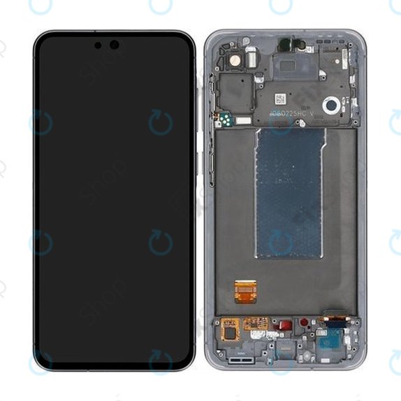 Schermo OLED per Samsung A56 A566E, Awesome Graphite, Vetro touch con cornice