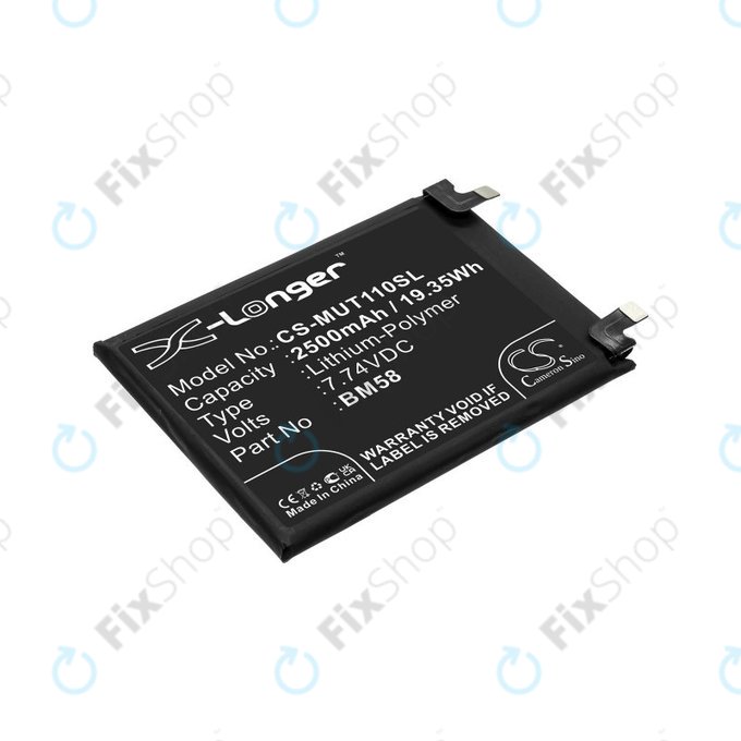 Batteria per Xiaomi 11T Pro, 2500mAh, Li-Pol, 7.74 V, BM58, HQ