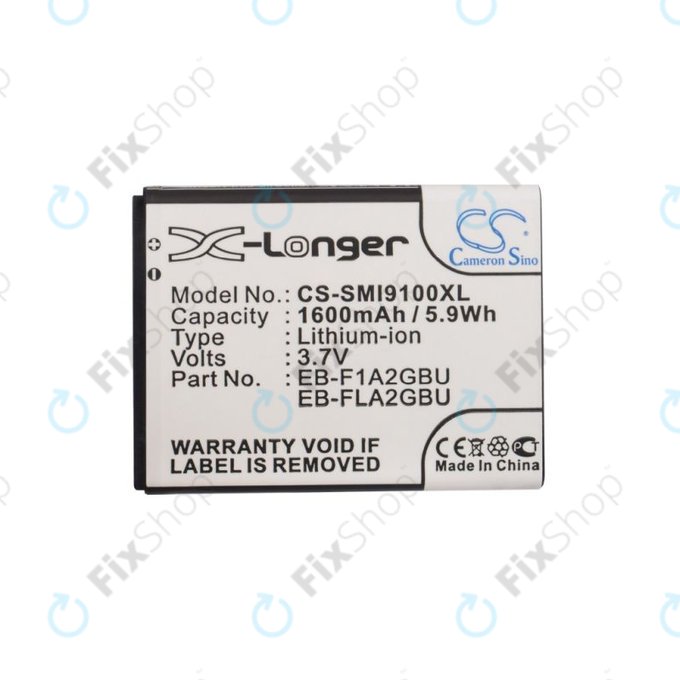 Batteria per Samsung i9100, Galaxy S II, EB-F1A2GBU, Li-Ion, 3.7V, 1600mAh, HQ