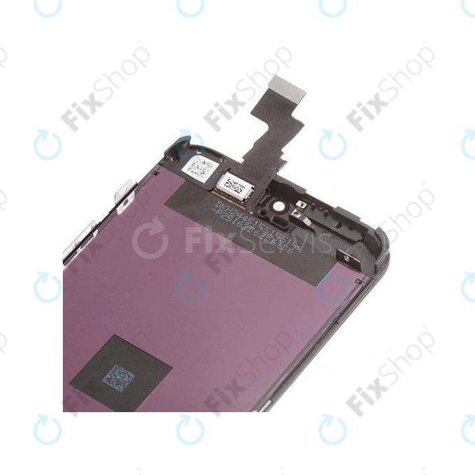 Schermo per iPhone 5C, Black, Vetro touch con cornice