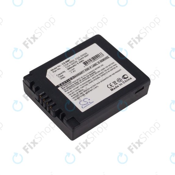 Batteria per Panasonic DMC-FZ10, CGA-S002, Li-Ion, 680mAh, 7.4V, HQ