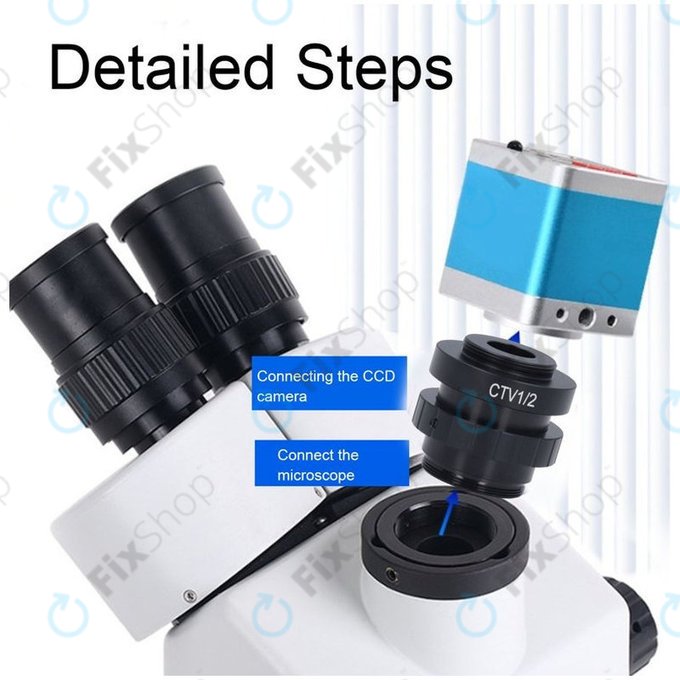 Adattatore CTV 1/2" C-Mount per microscopio