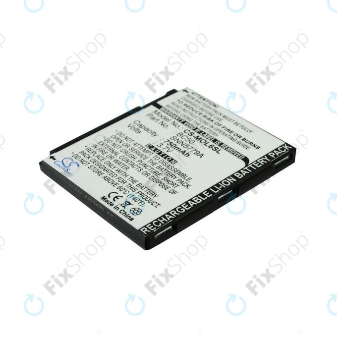Batteria per Motorola Aura, SLVR L2, L7, L9, BC50, Li-Ion, 3.7V, 750mAh, HQ