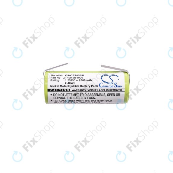 Batteria per Oral-B Triumph 4000, 3761, Ni-MH, 2000mAh, 1.2V, HQ