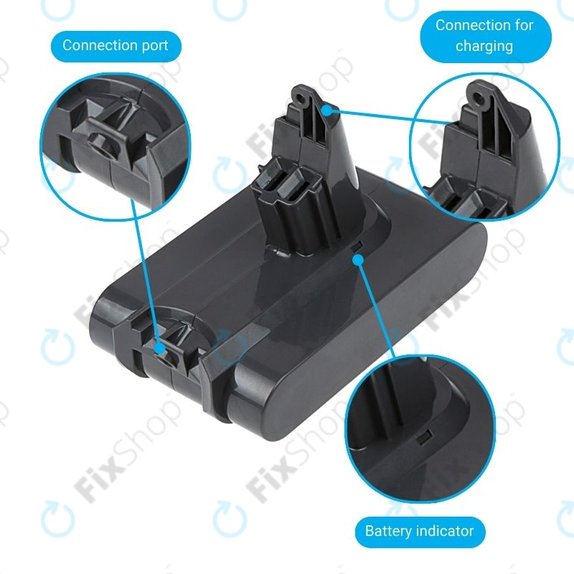 Batteria per Dyson DC-seriess, V6, 965874-02, Li-Ion, 2500mAh, 21.6V