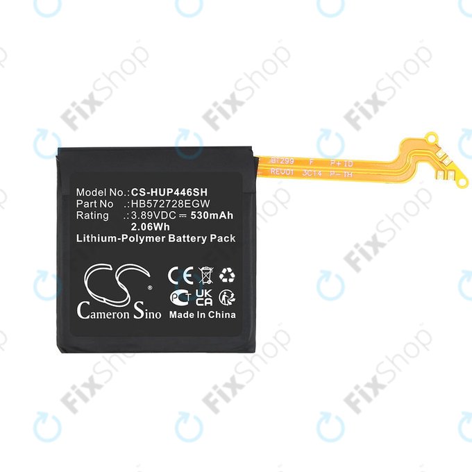 Batteria per Huawei Watch GT4 46mm, 530mAh, Li-Pol, 3.89V, HB572728EGW, HQ