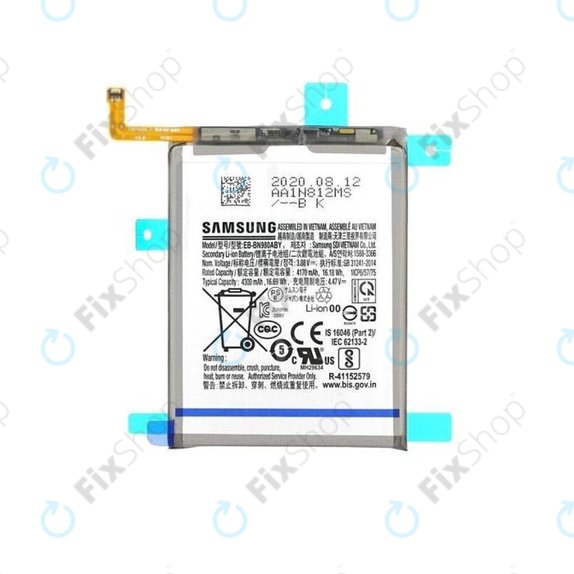 Batteria per Samsung Note 20 N980B, EB-BN980ABY, GH82-23496A, 4300mAh, Genuine Service Pack