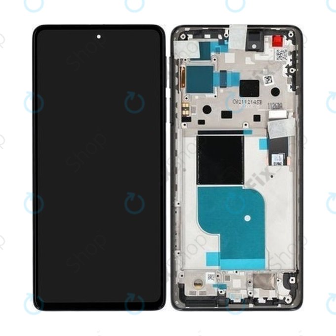Schermo per Motorola Edge 30 Pro XT2201, Black, Vetro touch con cornice, 5D68C20263, 5D68C20276, Genuine Service Pack