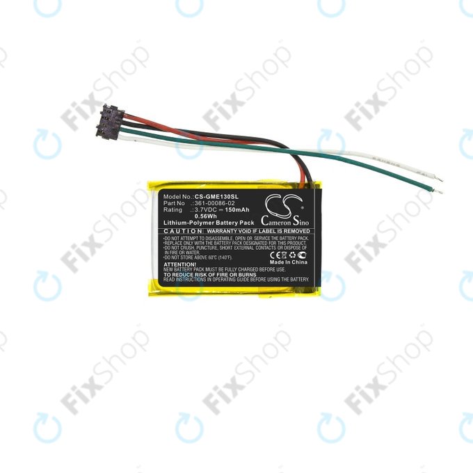 Batteria per Garmin 3LA037240, Edge 130, 361-00086-02, 150mAh, HQ