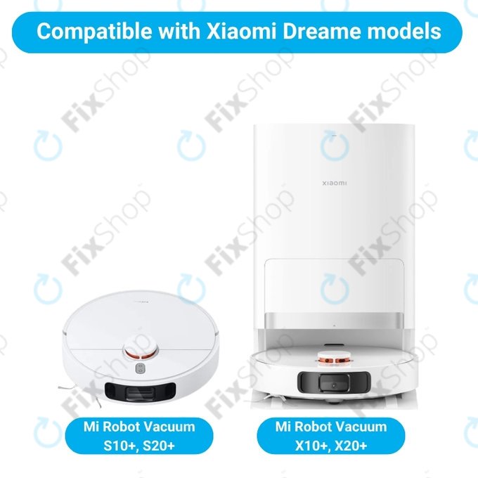 Set di ricambio per Xiaomi Mi Robot Vacuum S20+, S10+, X20+, X10+ (2x spazzola principale, 4x filtro, 4x spazzola laterale - White)