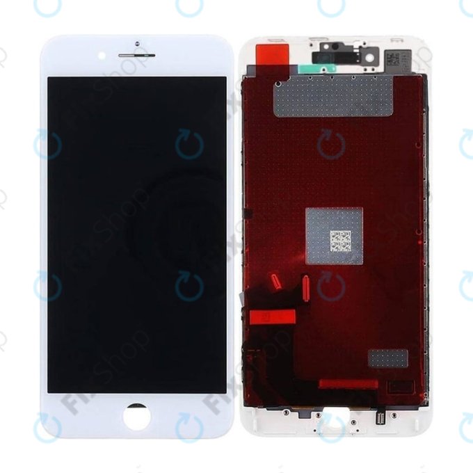 Schermo In-Cell per iPhone 8 Plus, White, Vetro touch con cornice, FixPremium