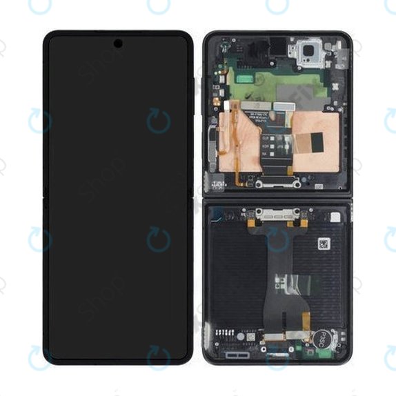 Schermo per Samsung Z Flip 7 F766B, Jetblack, Vetro touch con cornice, GH82-37581C, Genuine Service Pack