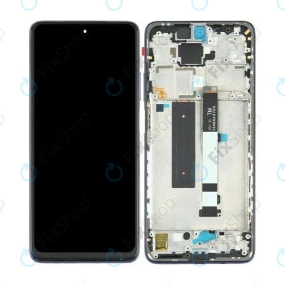 Schermo per Xiaomi Redmi Note 9 Pro 5G M2007J17C, Black, Vetro touch con cornice